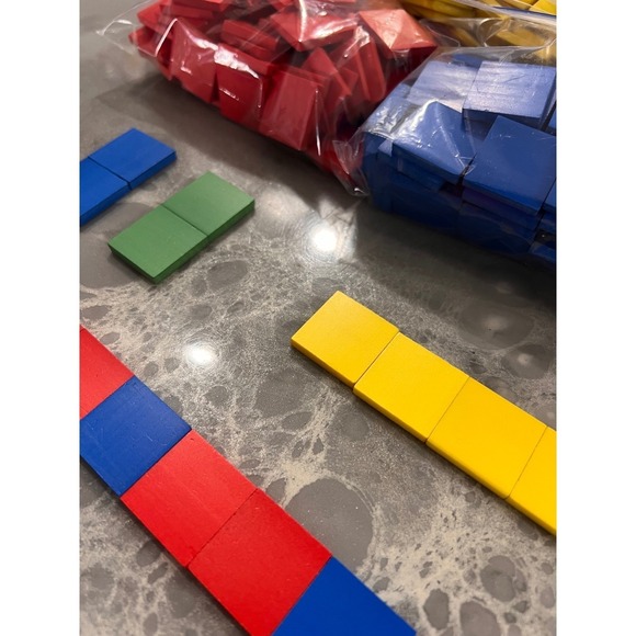 Wooden Math Manipulatives Blocks, Counting, Pattern, Sorting, Learning Classroom - Picture 15 of 15